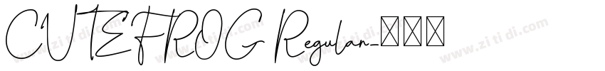 CUTEFROG Regular字体转换
